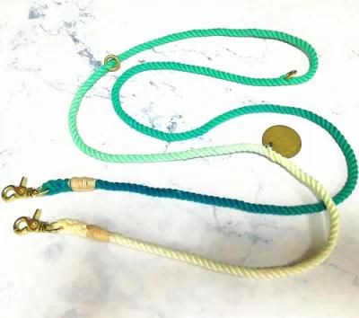 100% Cotton Made Double Metal Buckle Big Dog Leash for Running