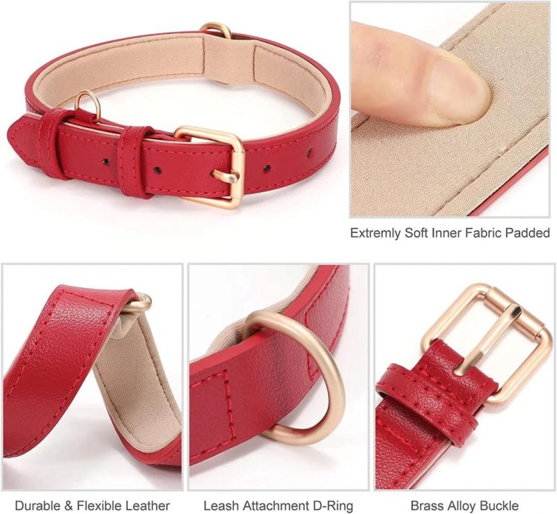 Heavy Duty Waterproof Classic Leather Dog Pet Collar