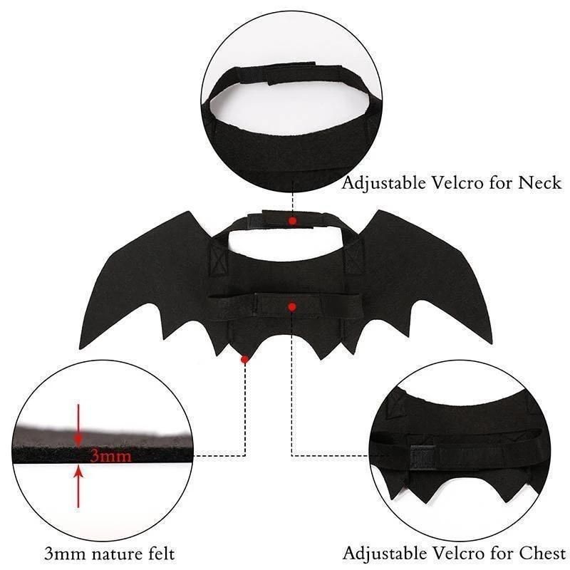 Halloween Pet Products Bat Wings Cool Cat Costume Ornaments