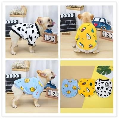 OEM Custom New Autumn Factory Wholesale Coral Fleece Plain Fashion Sweater Pet Dog Clothes//