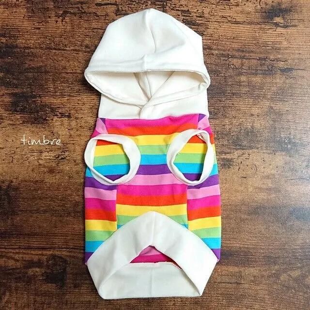Pet Hoodie Thin Colorful Industrial Style Warm Dog Jacket Coat Costume Dog Clothes