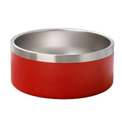 Amazon Hot Sales Big Size Vacuum Insulated 304 Double Wall Stainless Steel Elevated Pet Bowl