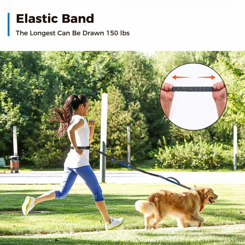 Dog Leash, 4/6 Foot Long Hands Free Leashes Dual Handle Control Leash Dog Adjustable Waist Belt Reflective Pet Leash Running, Walking, Jogging