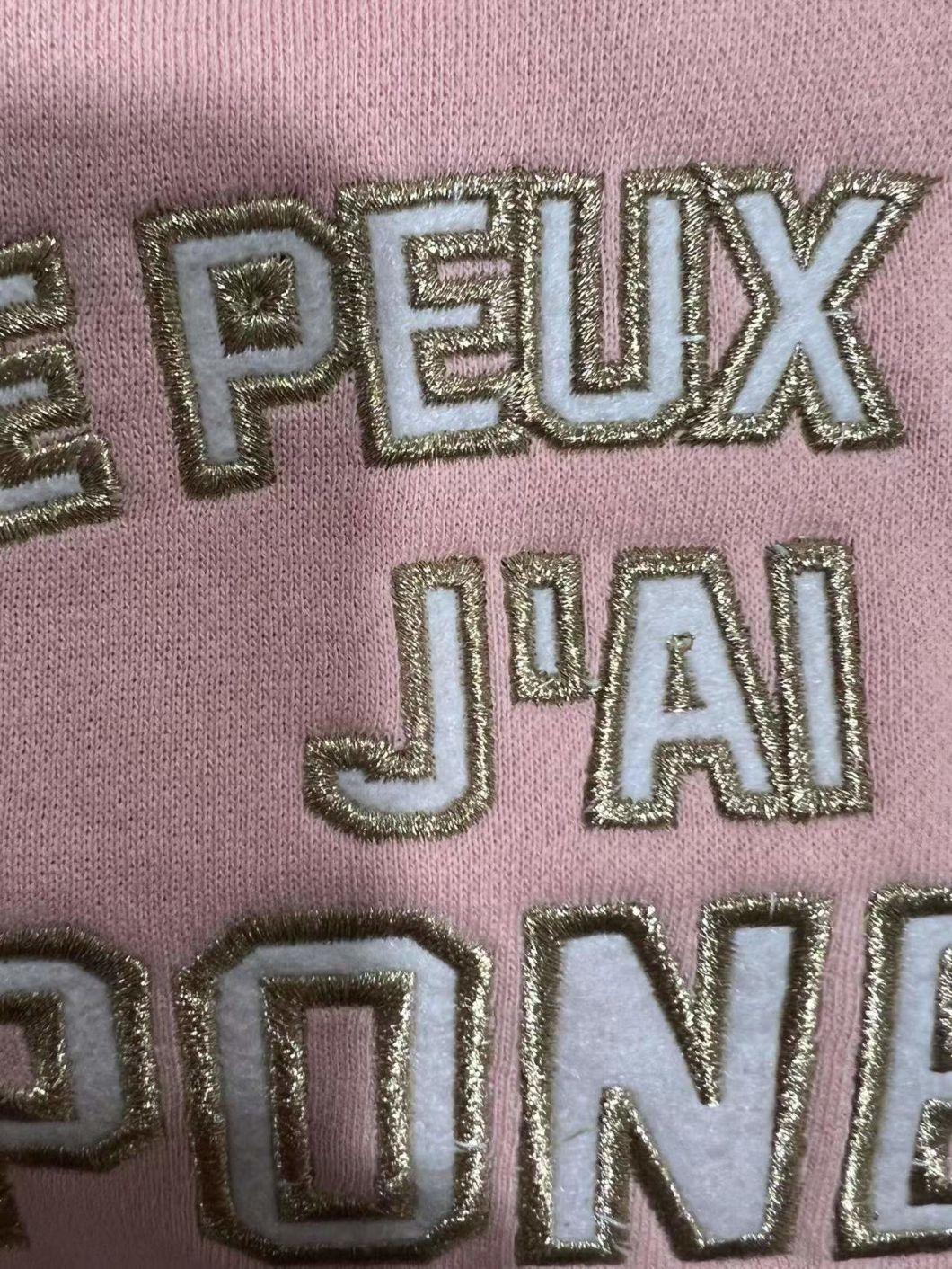 "Poney" Embroider Pink Pet Products Hoodie Manufacture Directly Dog Coat