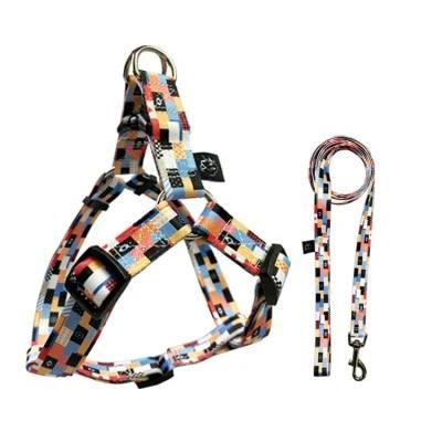 OEM Factroy Customized Design Soft Nylon Reversible Pet Dog Harness Sets