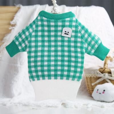 Plaid Pet Sweater for Little Dog and Cat