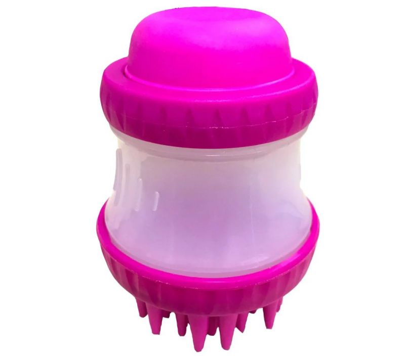 Soft Silicone Bath Massage 2 in 1 Shampoo Dispenser Pet Brush for Pet Grooming