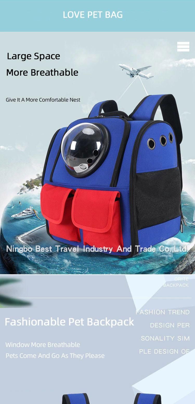 Customize Cat Dog Pet Cage House Bed Products Supply Shoulder Portable Folding Transparent Window Capsule Space Pet Carrier