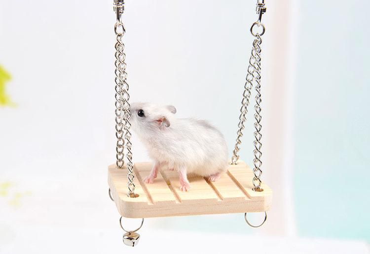 Hamster Hammock Pet Supplies Sleeping Seat Mount Available Mat House Pet Wooden Hanging Swing