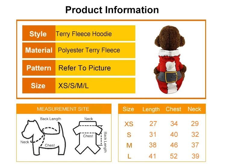 Clothes for Dog Costume Christmas Pet Dog Clothes Winter Hoodie Coat Pet Clothing/