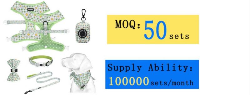 Pet Supplier Printing Design Breathable Reversible Soft Mesh Dog Harness with Outdoor
