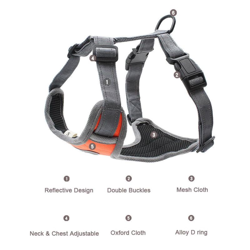 Reflective Dog Harness No Pull Safety Medium Large Big Dog Pet Harness Vest