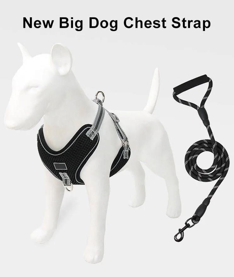 Baby Blue Nontoxic Reflective Reversible Adjustable Dog Harness