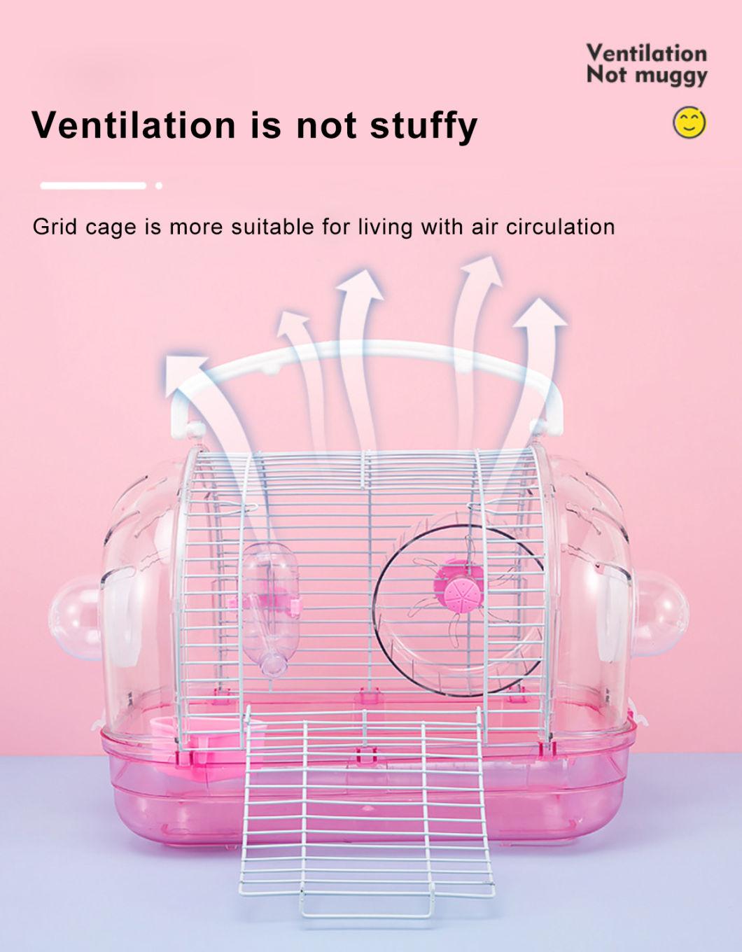 Three Colors Plastic Acrylic Rabbit Cage Pet Cage Hamster Grande