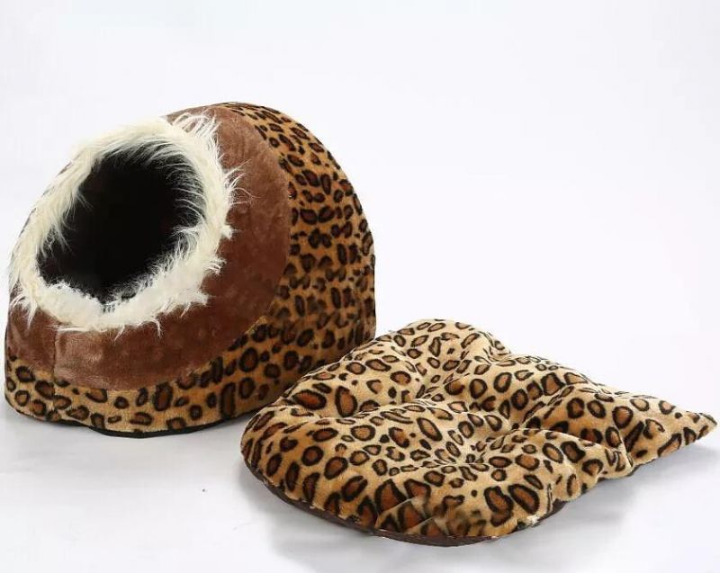 Wholesale Leopard Print Small and Medium-Sized Dog Bed Cat Bed