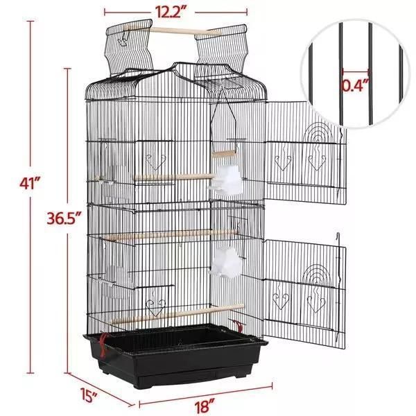 in Stock 41 Inch Height Interactive Wrought Iron Bird Cage