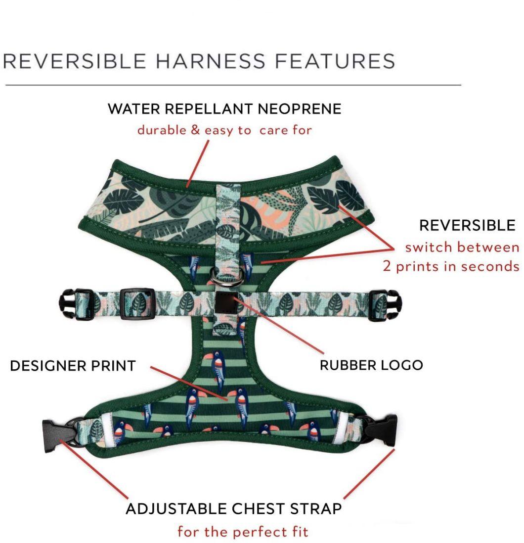 Reversible Dog Harness Walking Halter - Harnesses for Small Medium Large XL Dogs - Padded Adjustable - for German Shepherd, Pug, French Bulldog, English Bulldog