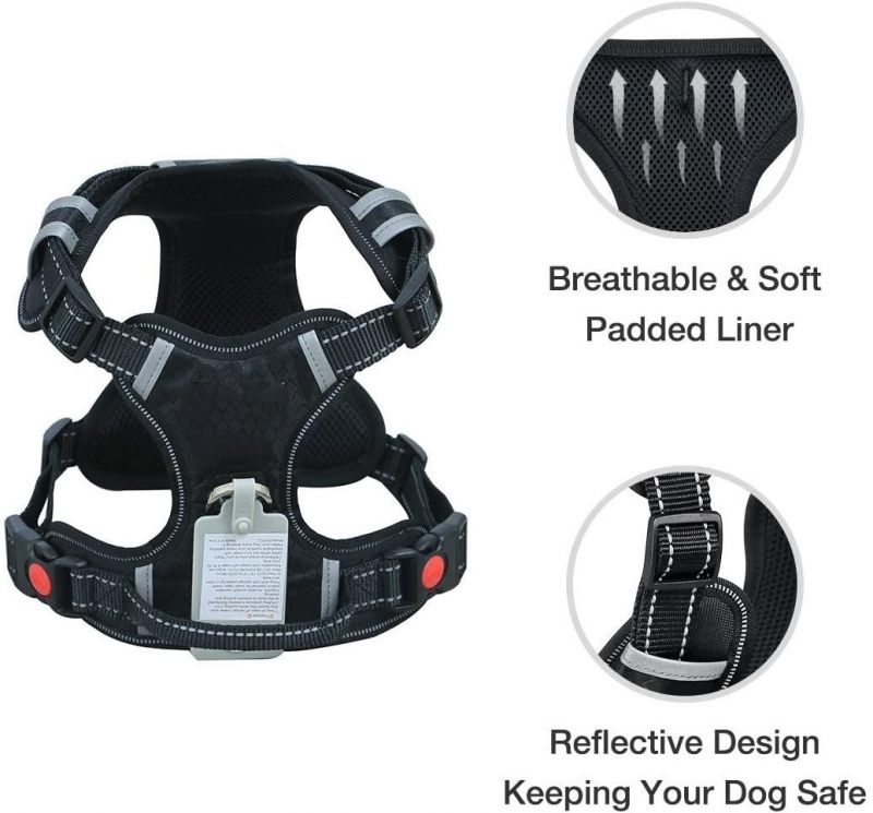 Big Dog Harness No Pull Adjustable Pet Reflective Oxford Soft Vest