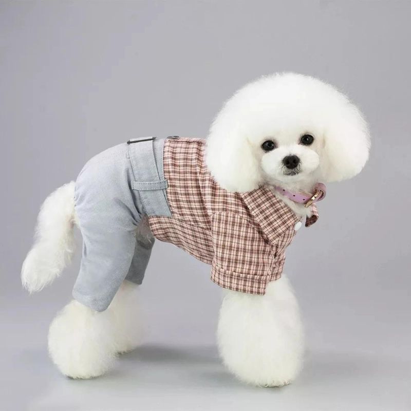New Spring Summer Cat Dress Weaning Clothing Cat Dog Clothing Pet Clothes Manufacturer Clothes Cowboy