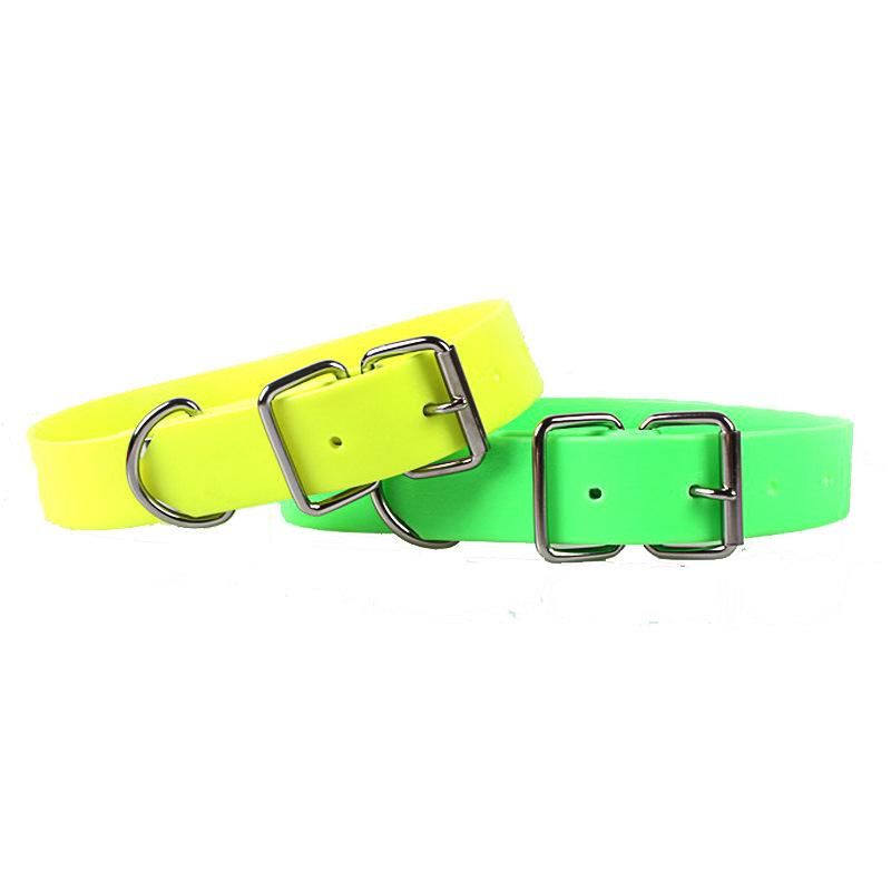 Wholesale Pet Accessories Supplier Solid Color Personalized Waterproof Plastic PVC Dog Training Collar