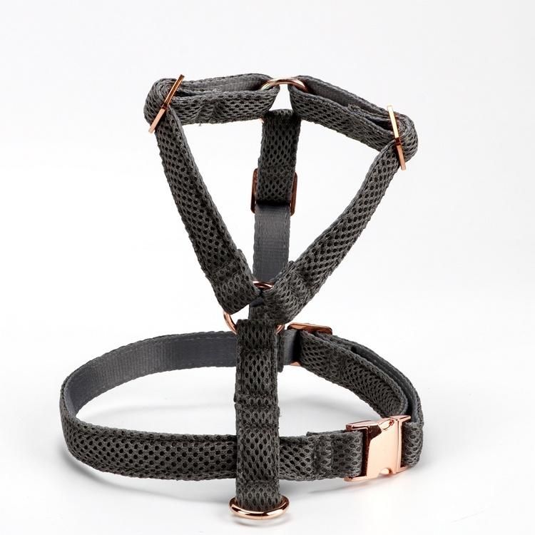 Dog Harness No Pull with Cotton Webbing and Grid Fabric