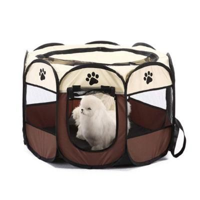 Portable Foldable Dog Cage Pet Tent Houses Puppy Kennel Easy Operation Octagon Fence