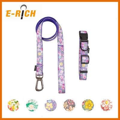 Custom Brand Name Outdoor Dog Collar Classic Type Pet Collars for Dogs and Cats with Leash