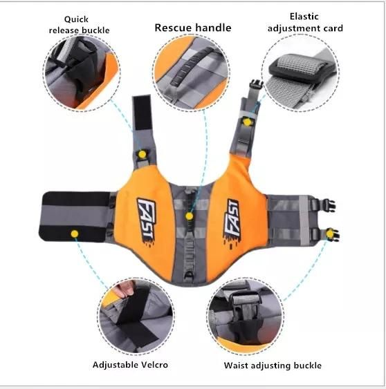 High Quality Breathable Soft Dog Harness Vest Dog Handle Protective Life Jacket for Swimming