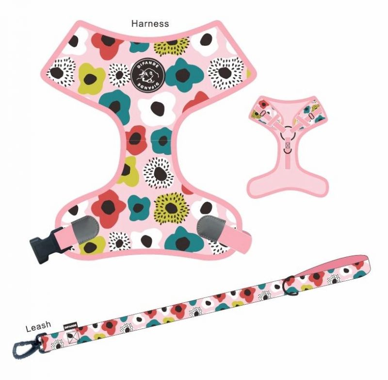 Tactical Soft Pet No Pull Adjustable Dog Harness Leash Set Custom Pet Supplies Reversible Designer Dog Vest Dog Harness