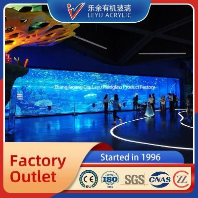 Custom Shape Large Clear Transparent Acrylic Cylinder Saltwater Aquarium Fish Tank