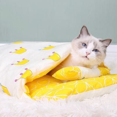 Removable Dog Cat Bed Cat Sleeping Bag Sofas Mat