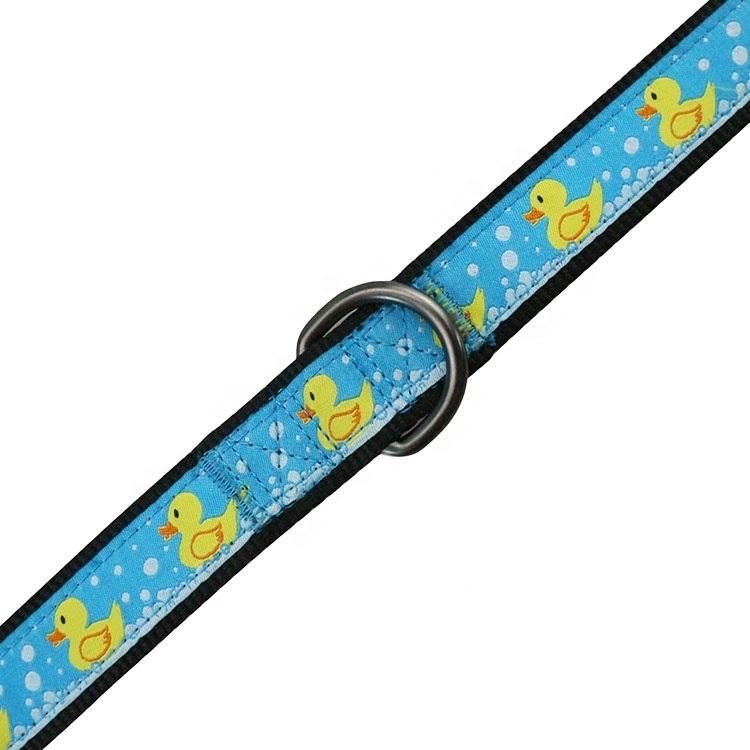 New Design Durable Black Pet Dog Collar and Leash with D Ring Poop Bag