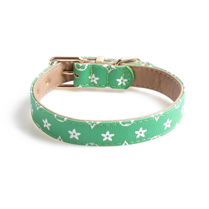 Popular Custom Design Personalized Pet Products Luxury PU Leather Pet Dog Collars and Leash