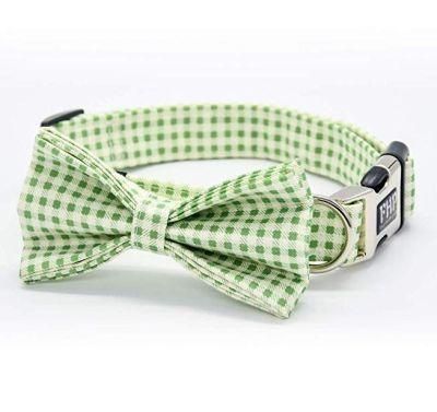 OEM Sulimation All Season Female Polular Custom Pattern British Style Dog Bowtie Collar