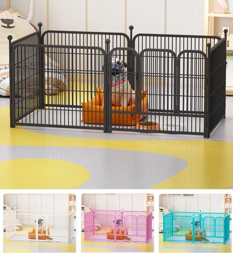 Pink Foldable OEM ODM Pet Fencing Playing Indoor and Outdoor 6 Panel Dog Playpen