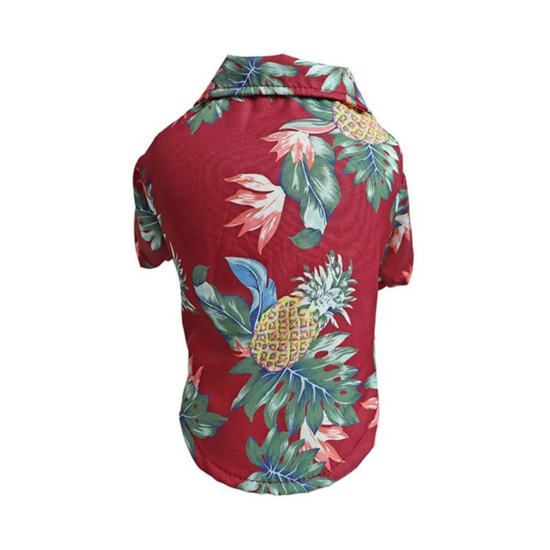 Short Sleeve Cat T-Shirt Dog Shirt with Pineapple Coconut Tree Printed