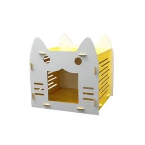 MDF Indoor Wooden Cat House Wood Cat Bed