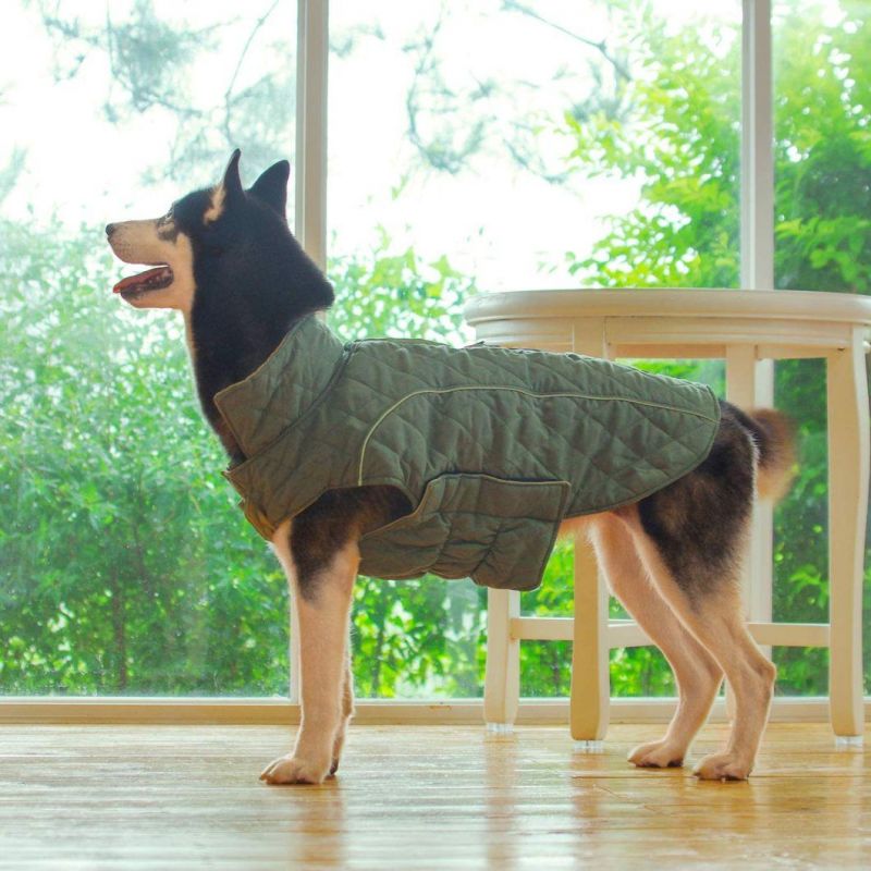 Padded Comfortable Winter Dog Jacket Reflective Safey Dog Vest