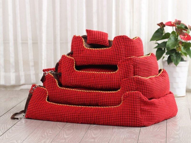 Wholesale Luxury and Washable Pet Bed Soft Pillow Set