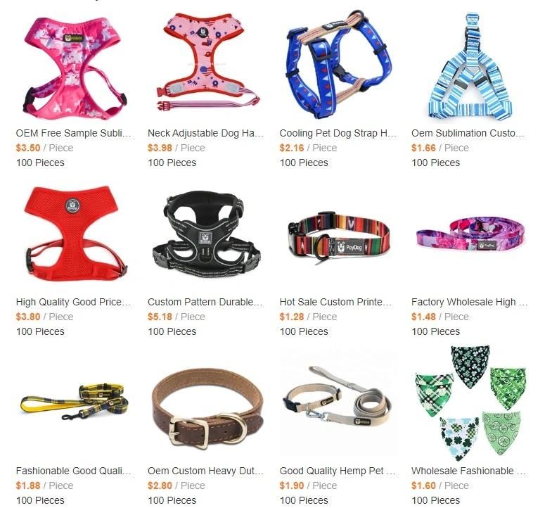 Accept Custom Printing Patterns Adjustable Pet Dog Collar