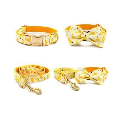 Strong Poly Cotton Fabric Unique Patterns Floral Dog Collars