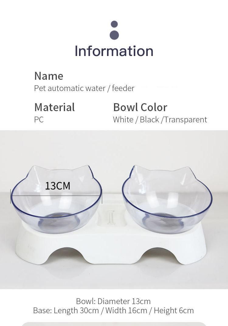 Amazon Hot Sale Dog Double Bowls Food and Water Pet Feeding Bowl