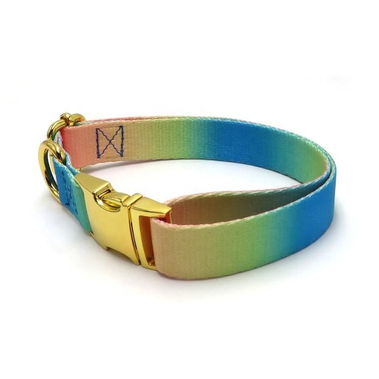 Pet Accessories Adjustable Wide Nylon Webbing Dog Collars 