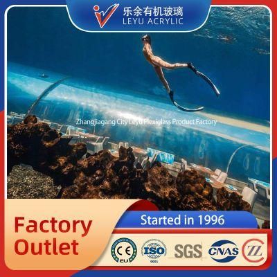 Custom Size Factory Supply High Density Transparent Acrylic Tunnel for Ocean Park