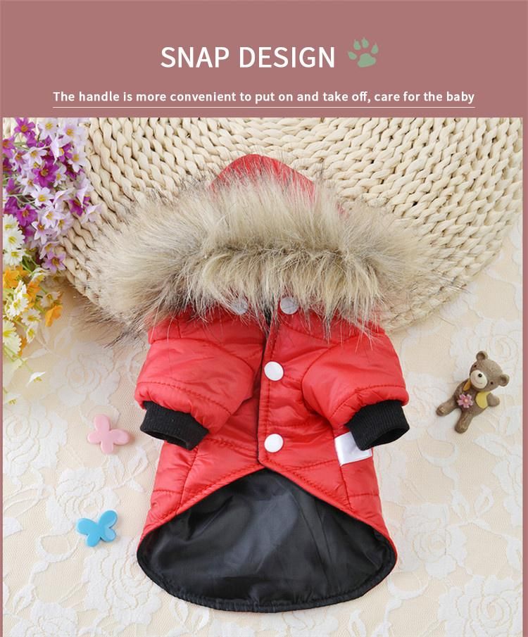 New Product Designer Dog Clothes Winter Pet Cotton Down Coat Dog Hoodie Outfit Clothing Sweater