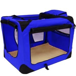 Lightweight Fabric Pet Carrier Crate with Fleece Mat Pet Carrier Bag