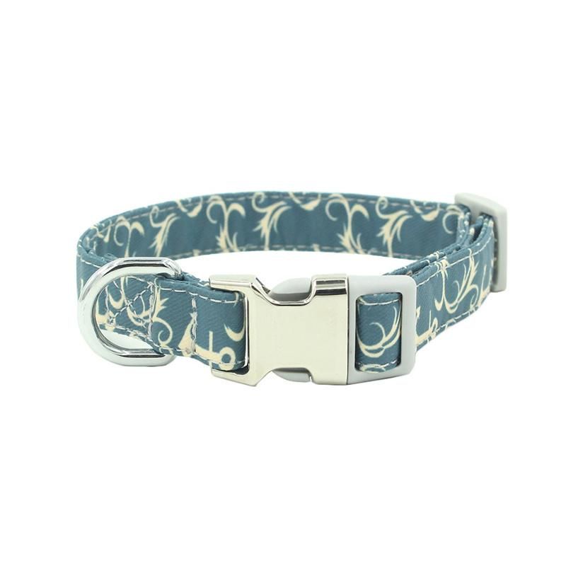 Beautiful Chrysanthemum Pet Collar with Metal Buckle