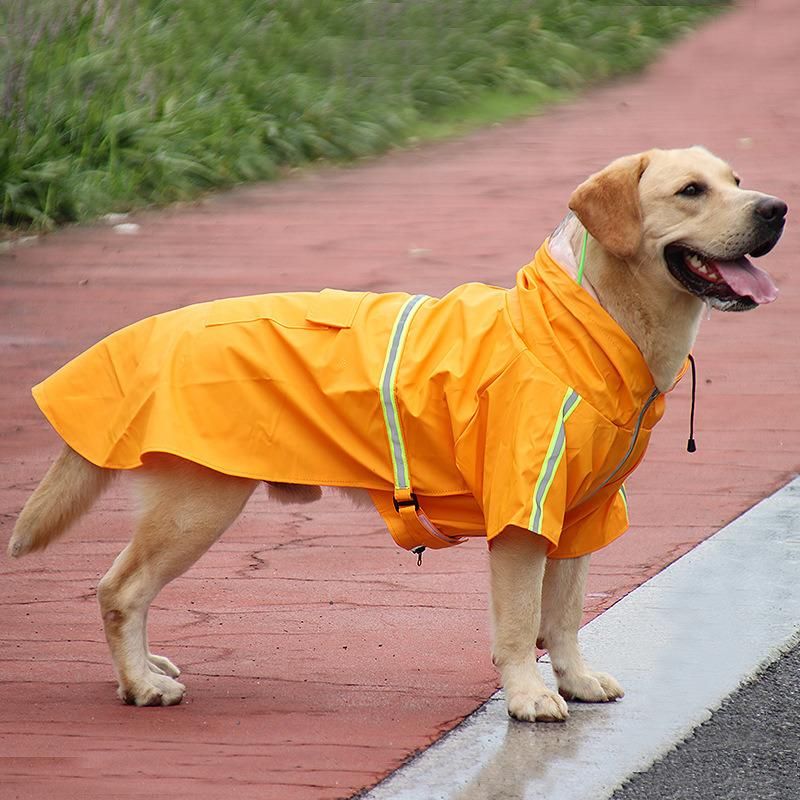 Hot Wholesale Large Dogs Raincoats Adjustable Pets Waterproof Clothes Unique Luminous Pattern Rain Jackets
