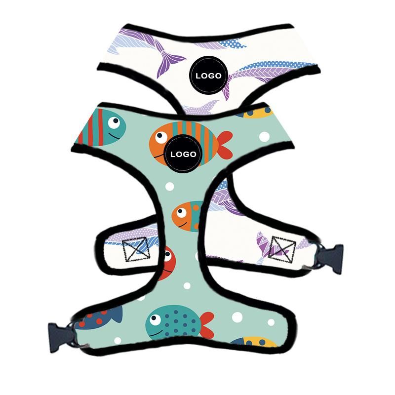 Good Quality No Pull Custom Dog Harness Subliation Pattern Dog Harness