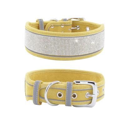 Velvet Big Dog Collar Durable Dog Bark Collar Bling Smart Dog Collar for Cat